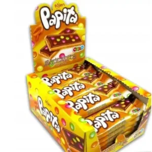 Ropogós keksz karamell krémmel és Papita drazsékkal 33g