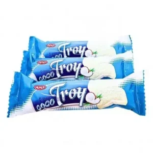 Keksz mályvacukor krém kókusz cukormáz fehér csokoládé Coco Troy 50 g