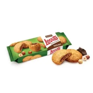 Lovita Soft Cream keksz mogyorókrémmel, 127 g