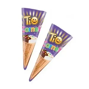 TIO nápolyi kornet mogyorókrémmel, vaníliával és drazsékkal - 25g