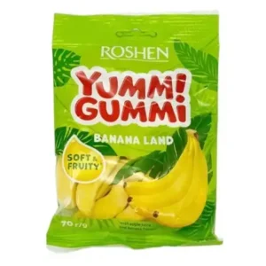 Roshen Yummi Gummi Jelly Banán Land 70g 22 db