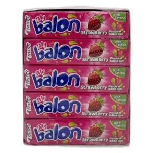 Mybalon Tattoo rágógumi eper ízű 18g, 20 db-os doboz