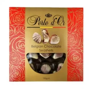 Belga csokoládé cukorkák tenger gyümölcsei formájában Perle D'Or 195g