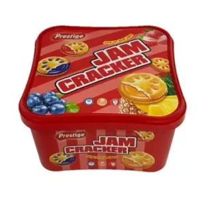 Biscuiți Mini Cracker Sandwich cu Cremă de fructe Prestige, 400 g – Gustare Crocantă