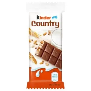 Baton de ciocolata cu crema de lapte si cereale Kinder Country T1, 23.5g